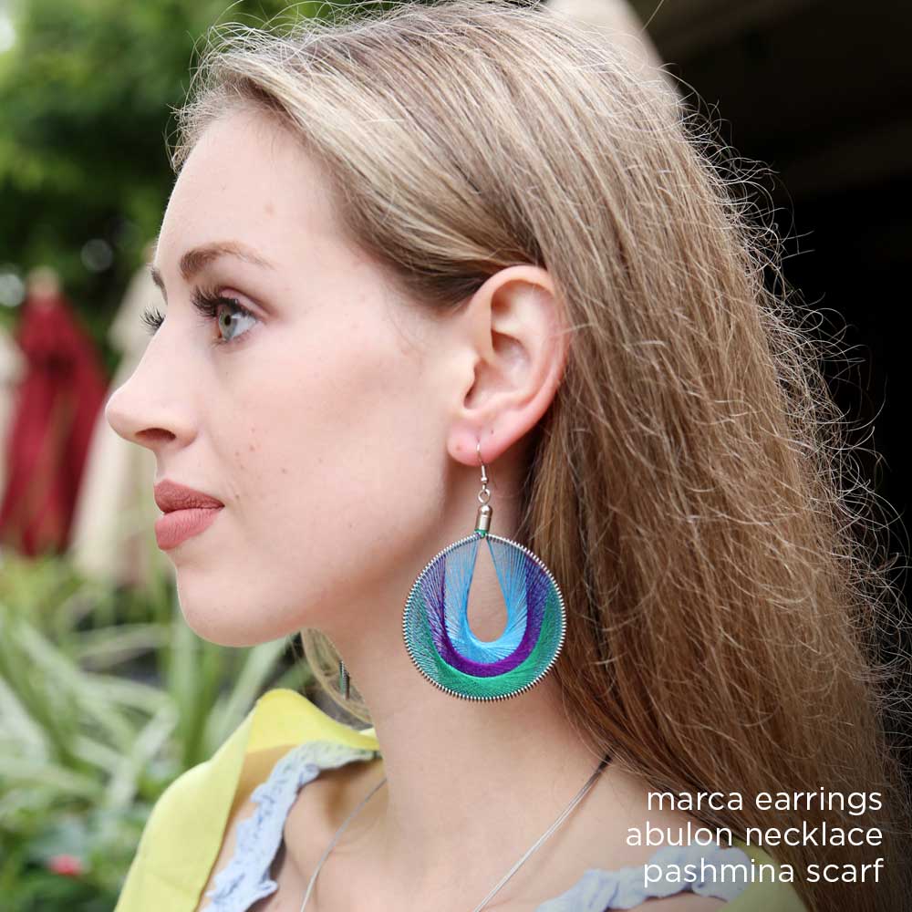 Marca Earrings - Peacock