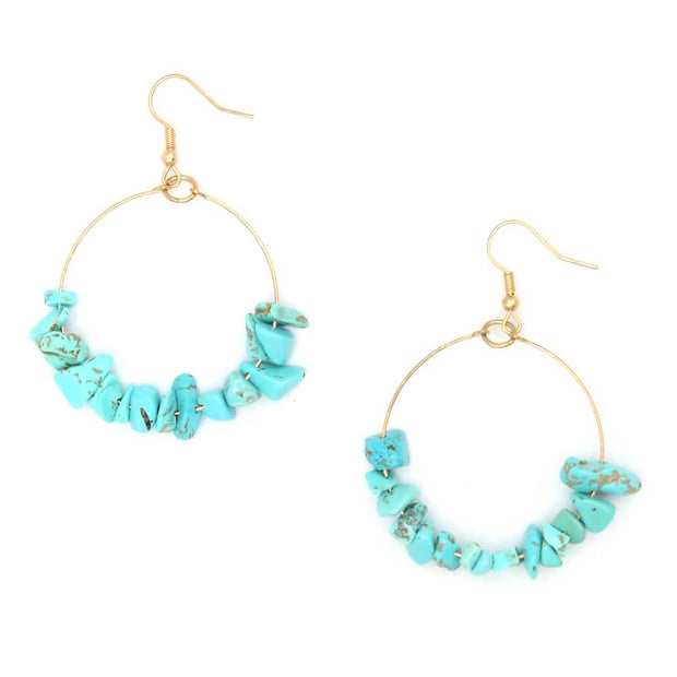 Kursa Hoop Earrings - Turquoise