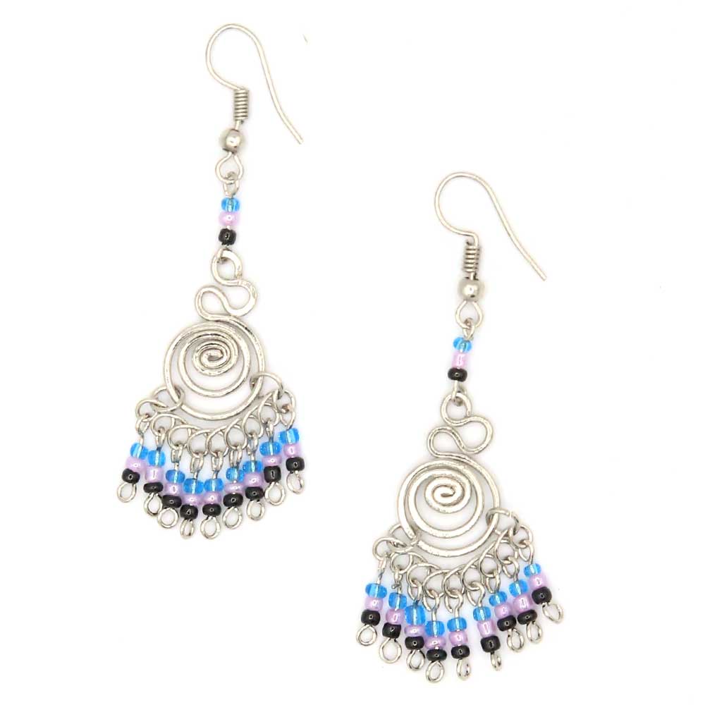 Triculo Earrings - Violet Sky