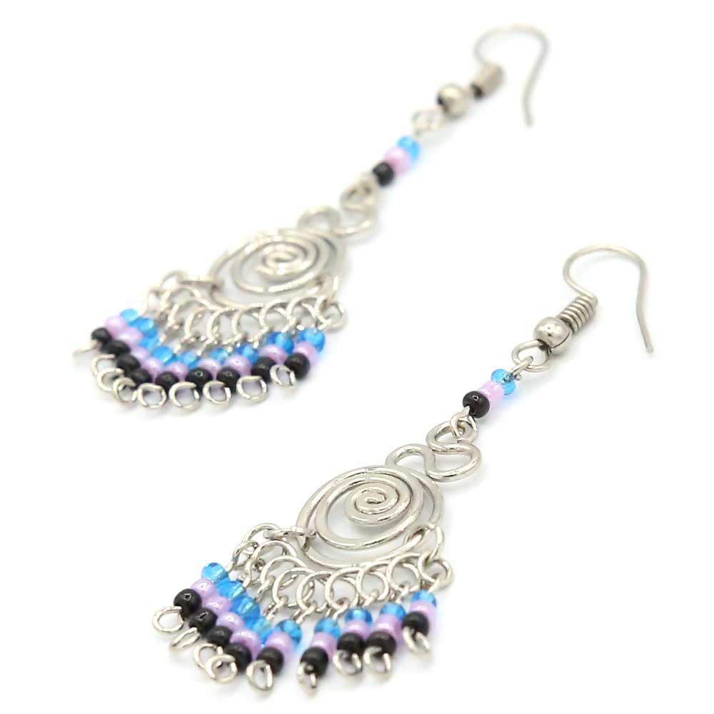 Triculo Earrings - Violet Sky