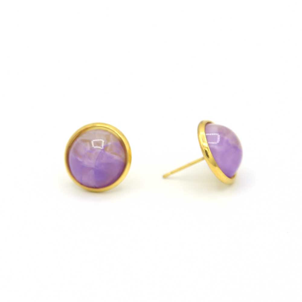 Be That Girl Marble Studs - Lavender