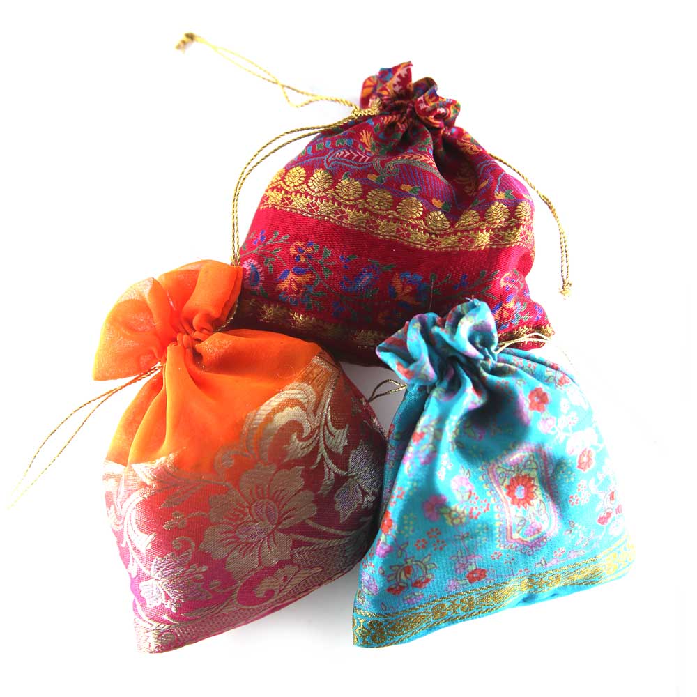Sari Gift Bags, set of 3